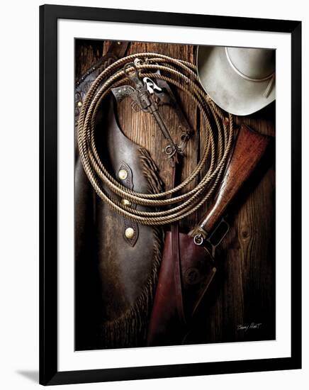 Pistol Bit and Rifle (color)-Barry Hart-Framed Giclee Print