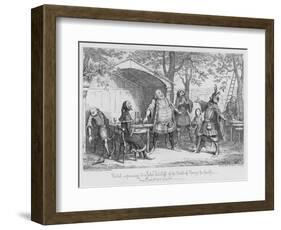 Pistol Informing Sir John Falstaff of the Death of Henry the Fourth-George Cruikshank-Framed Giclee Print