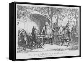 Pistol Informing Sir John Falstaff of the Death of Henry the Fourth-George Cruikshank-Framed Stretched Canvas