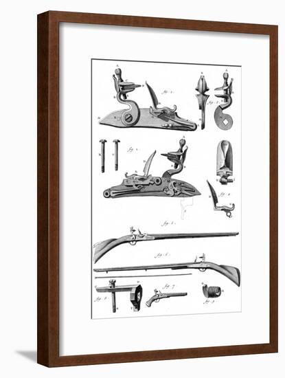 Pistols and Rifles 18th C-null-Framed Art Print