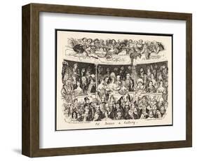 "Pit Boxes and Gallery" in a London Theatre-George Cruikshank-Framed Art Print