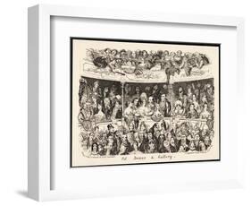 "Pit Boxes and Gallery" in a London Theatre-George Cruikshank-Framed Art Print