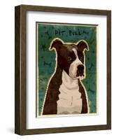 Pit Bull (Brindle)-John W Golden-Framed Giclee Print