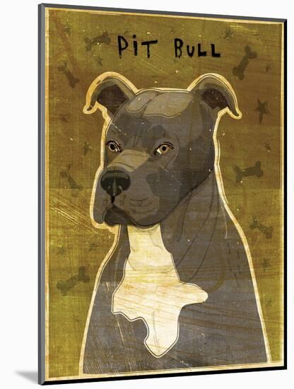 Pit Bull (Gray)-John W Golden-Mounted Giclee Print