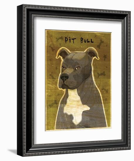 Pit Bull (Gray)-John W Golden-Framed Giclee Print