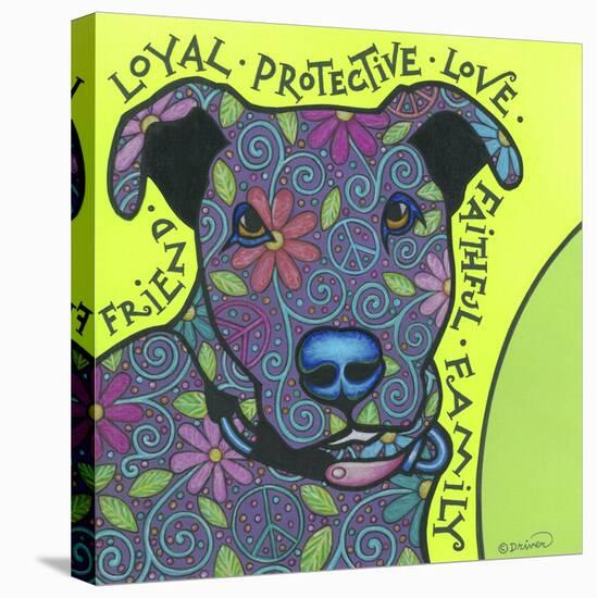 Pit Bull I-Denny Driver-Stretched Canvas