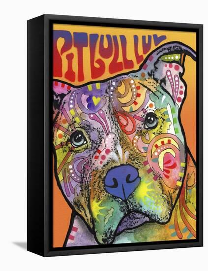 Pit Bull Luv-Dean Russo-Framed Stretched Canvas