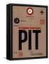 PIT Pittsburgh Luggage Tag 1-NaxArt-Framed Stretched Canvas