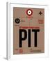 PIT Pittsburgh Luggage Tag 1-NaxArt-Framed Art Print