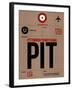 PIT Pittsburgh Luggage Tag 1-NaxArt-Framed Art Print