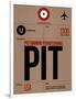 PIT Pittsburgh Luggage Tag 1-NaxArt-Framed Art Print