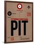 PIT Pittsburgh Luggage Tag 1-NaxArt-Framed Art Print