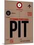 PIT Pittsburgh Luggage Tag 1-NaxArt-Mounted Art Print