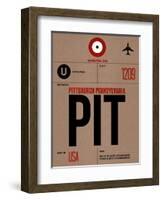 PIT Pittsburgh Luggage Tag 1-NaxArt-Framed Art Print