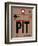 PIT Pittsburgh Luggage Tag 1-NaxArt-Framed Art Print