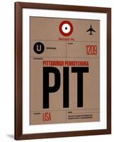 PIT Pittsburgh Luggage Tag 1-NaxArt-Framed Art Print