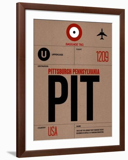 PIT Pittsburgh Luggage Tag 1-NaxArt-Framed Art Print