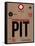 PIT Pittsburgh Luggage Tag 1-NaxArt-Framed Stretched Canvas