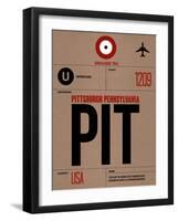 PIT Pittsburgh Luggage Tag 1-NaxArt-Framed Art Print