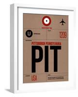 PIT Pittsburgh Luggage Tag 1-NaxArt-Framed Art Print