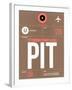 PIT Pittsburgh Luggage Tag 2-NaxArt-Framed Art Print