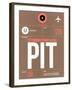 PIT Pittsburgh Luggage Tag 2-NaxArt-Framed Art Print