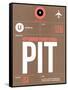 PIT Pittsburgh Luggage Tag 2-NaxArt-Framed Stretched Canvas