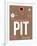 PIT Pittsburgh Luggage Tag 2-NaxArt-Framed Art Print