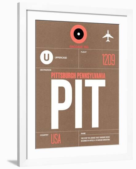 PIT Pittsburgh Luggage Tag 2-NaxArt-Framed Art Print