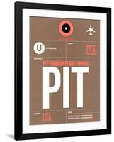 PIT Pittsburgh Luggage Tag 2-NaxArt-Framed Art Print