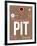 PIT Pittsburgh Luggage Tag 2-NaxArt-Framed Art Print