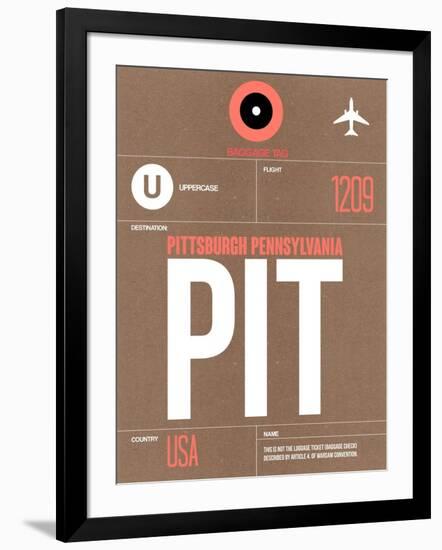 PIT Pittsburgh Luggage Tag 2-NaxArt-Framed Art Print