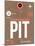 PIT Pittsburgh Luggage Tag 2-NaxArt-Mounted Art Print