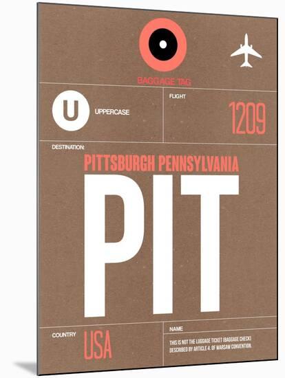 PIT Pittsburgh Luggage Tag 2-NaxArt-Mounted Art Print