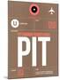 PIT Pittsburgh Luggage Tag 2-NaxArt-Mounted Art Print