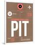 PIT Pittsburgh Luggage Tag 2-NaxArt-Framed Art Print