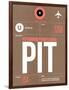 PIT Pittsburgh Luggage Tag 2-NaxArt-Framed Art Print