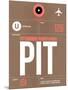 PIT Pittsburgh Luggage Tag 2-NaxArt-Mounted Art Print