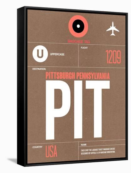 PIT Pittsburgh Luggage Tag 2-NaxArt-Framed Stretched Canvas
