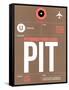 PIT Pittsburgh Luggage Tag 2-NaxArt-Framed Stretched Canvas