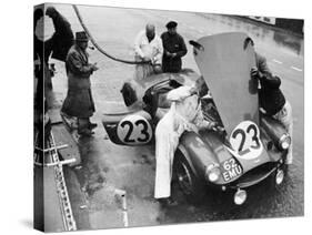 Pit Stop, Le Mans 24 Hours, France, 1955-null-Stretched Canvas