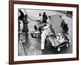 Pit Stop, Le Mans 24 Hours, France, 1955-null-Framed Photographic Print