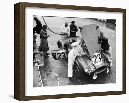 Pit Stop, Le Mans 24 Hours, France, 1955-null-Framed Photographic Print