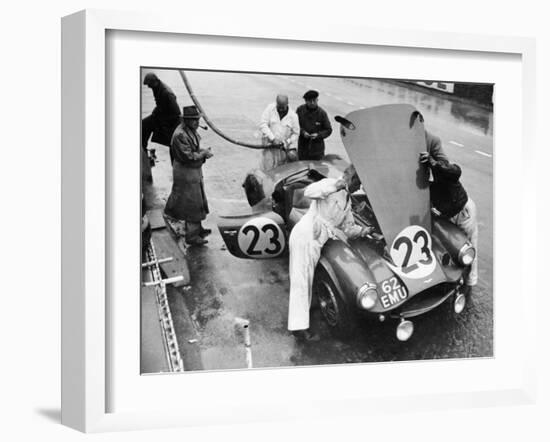 Pit Stop, Le Mans 24 Hours, France, 1955-null-Framed Photographic Print