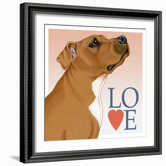 Pitbull Love-Tomoyo Pitcher-Framed Giclee Print