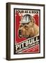 Pitbull - Retro Construction Company Ad-Lantern Press-Framed Art Print