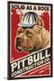 Pitbull - Retro Construction Company Ad-Lantern Press-Mounted Art Print