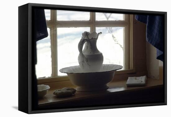 Pitcher and Basin in General Washington's Bedroom at Valley Forge Winter Camp, Pennsylvania-null-Framed Stretched Canvas