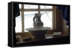 Pitcher and Basin in General Washington's Bedroom at Valley Forge Winter Camp, Pennsylvania-null-Framed Stretched Canvas