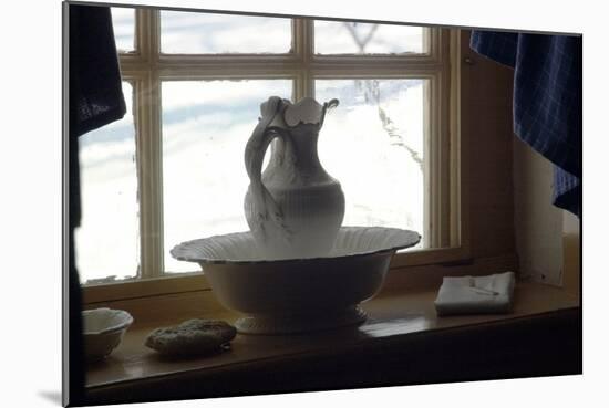 Pitcher and Basin in General Washington's Bedroom at Valley Forge Winter Camp, Pennsylvania-null-Mounted Giclee Print